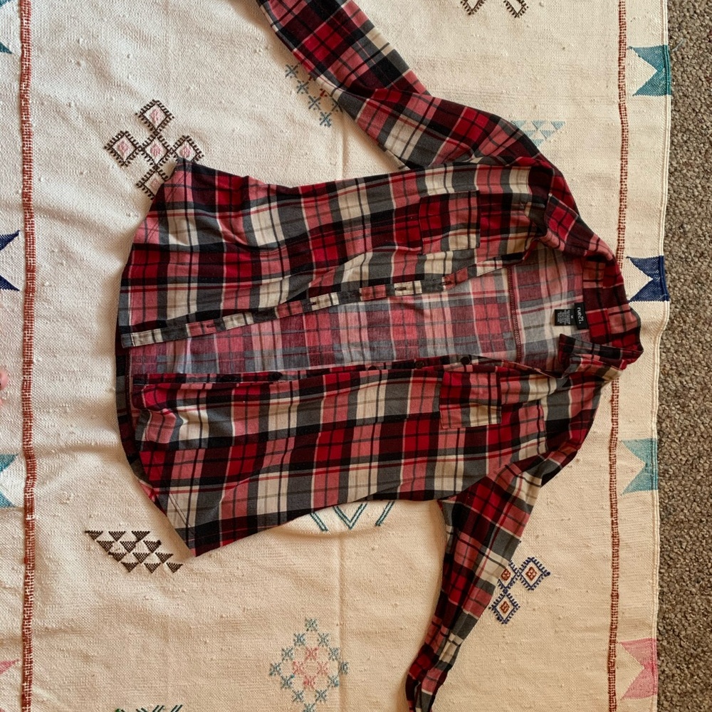 Button up plaid shirt